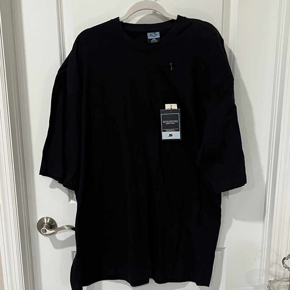 Stardom VTG Men's Essential Black Short Sleeve Tee Quality HW Cotton NWT SZ 2XL